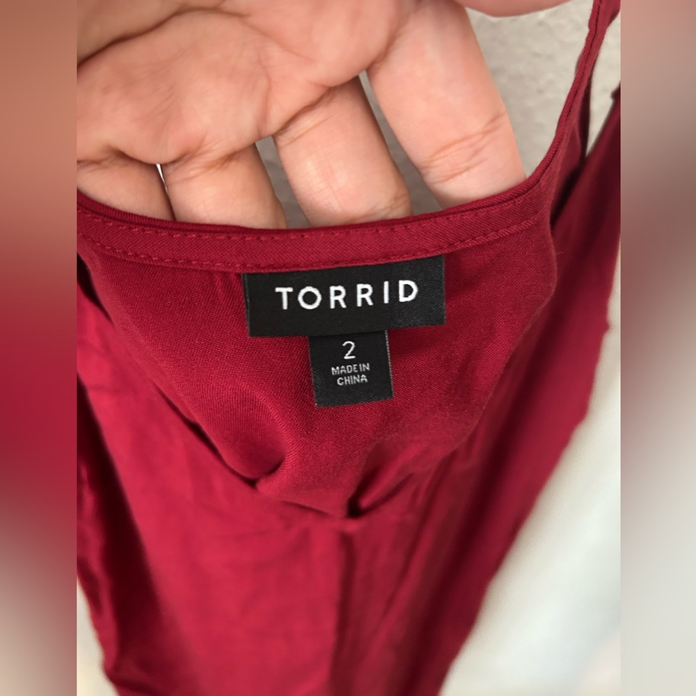 Torrid Burgundy Sleeveless Blouse
